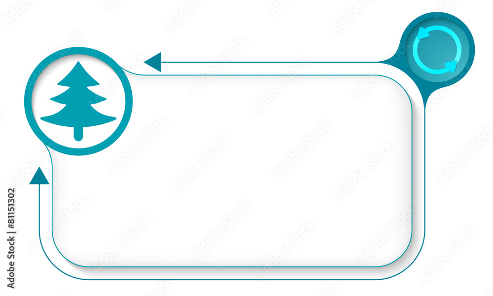 Frame for your text with arrows and tree symbol Frame for your text with arrows and tree symbol