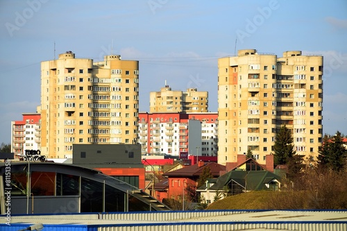 Vilnius city Pasilaiciai district at spring time photo