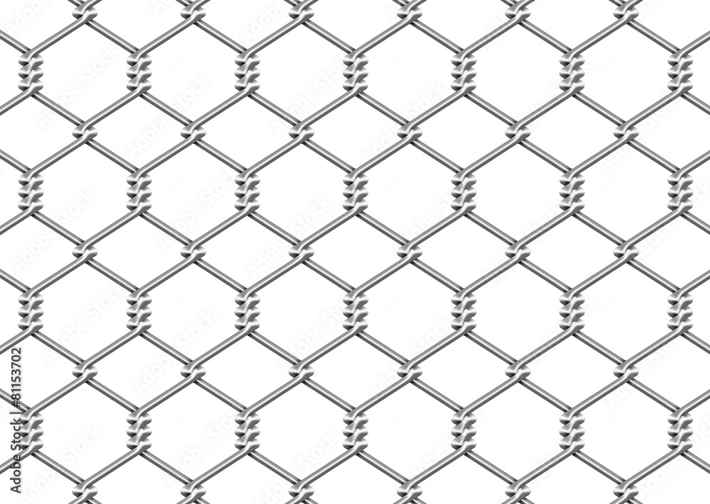 Fototapeta premium mesh wire for fencing on a white background