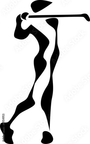 stylized golfer