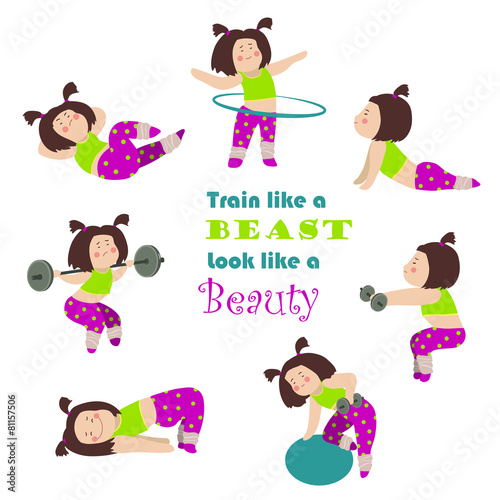 Workout fitness girls