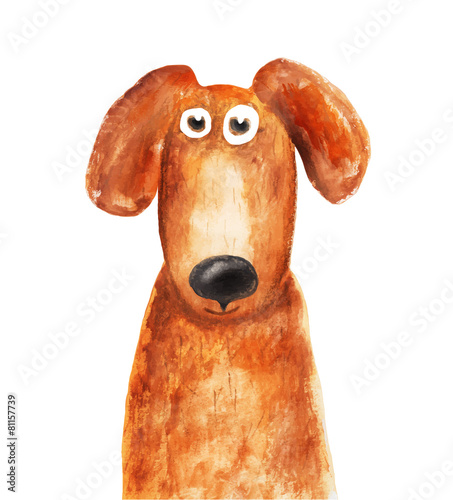 Red dog. Vector
