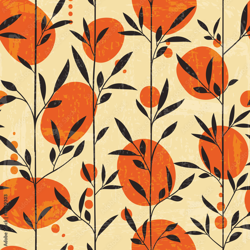 Seamless floral pattern in Japanese style Seamless floral pattern in Japanese style