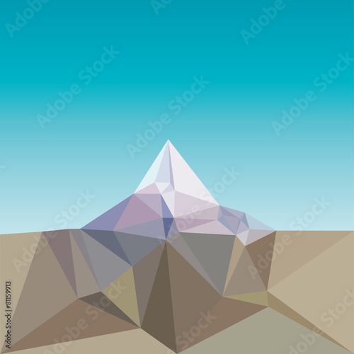 low poly mountain landscape