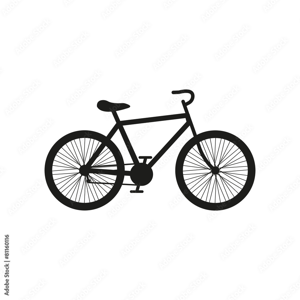 The bicycle icon. Bike symbol. Flat