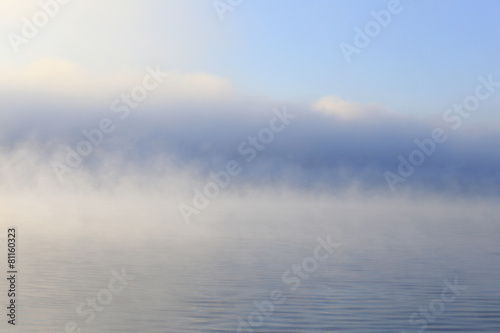 dense fog over the river