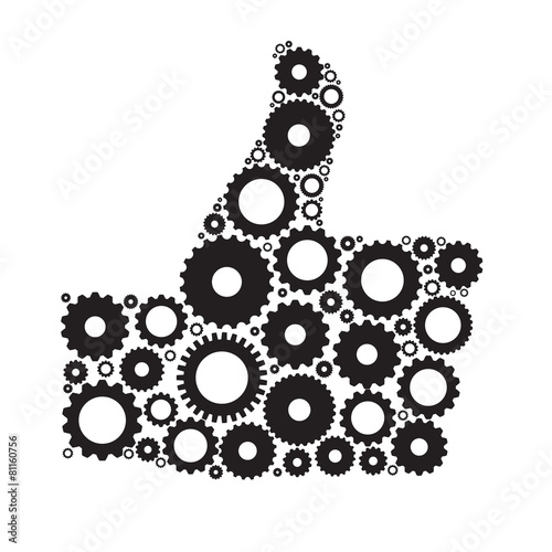 Gear Hand  Icon Vector Illustration