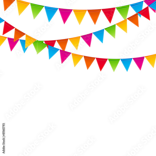 Party Background with Flags Vector Illustration. EPS 10