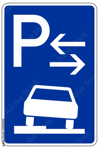 Parken halb auf Gehwegen in Fahrtrichtung links (Mitte)