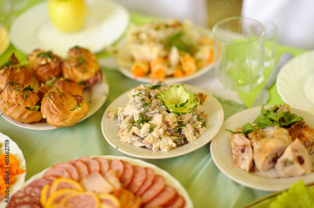 table set service with silverware and glass stemware at restaurant before party table set service with silverware and glass stemware at restaurant before party