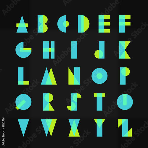 funky alphabet typography font