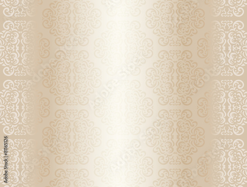 Luxury champagne background with ornament pattern