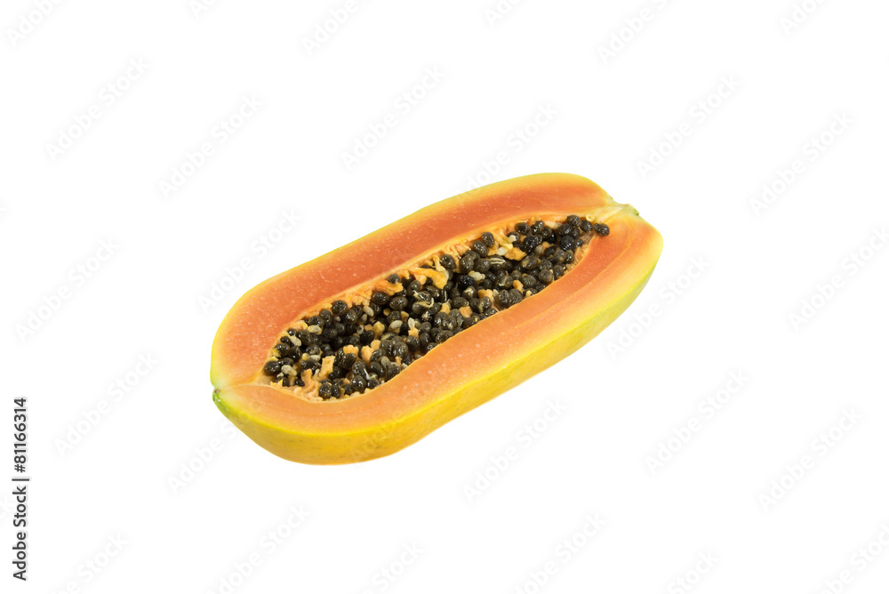 Papaya on white background Papaya on white background