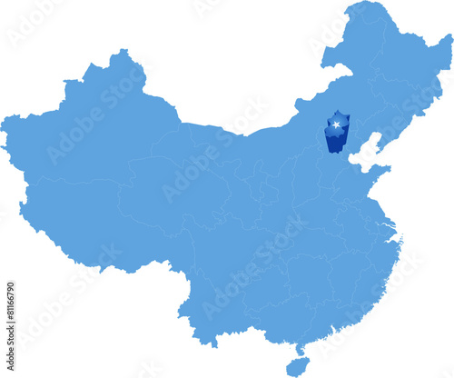 Map of People's Republic of China - Beijing Municipality