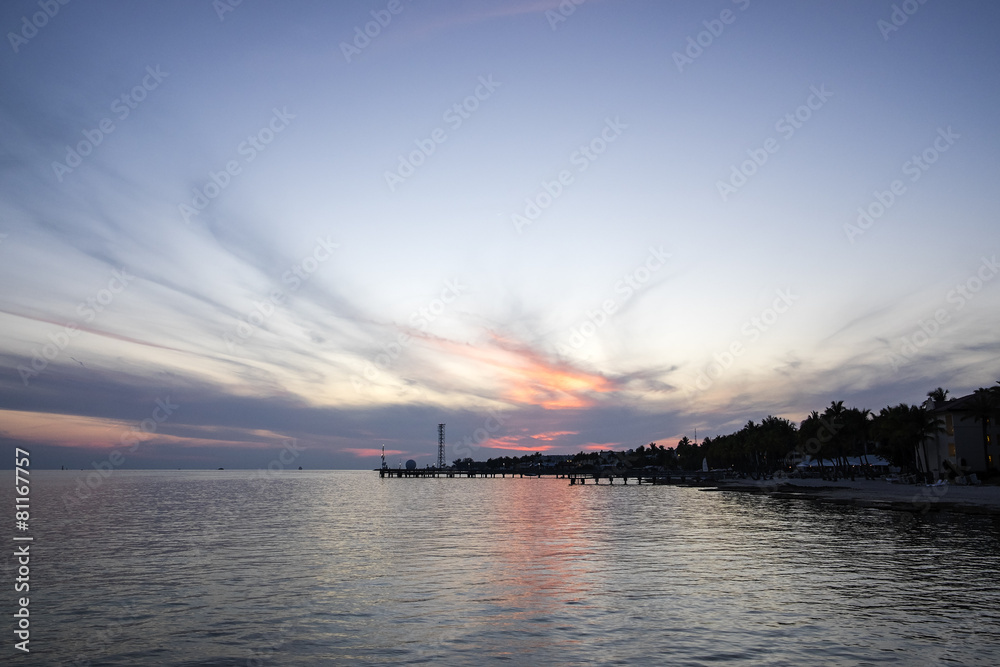 Naklejka premium Sunset on Key West Florida