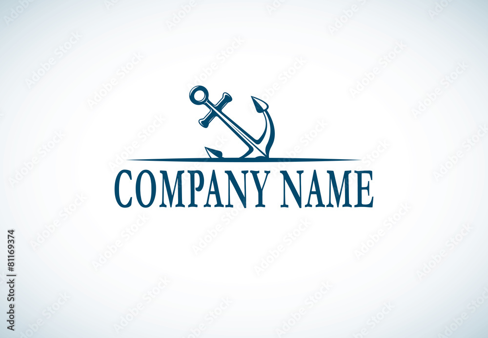 Fototapeta premium anchor logo template