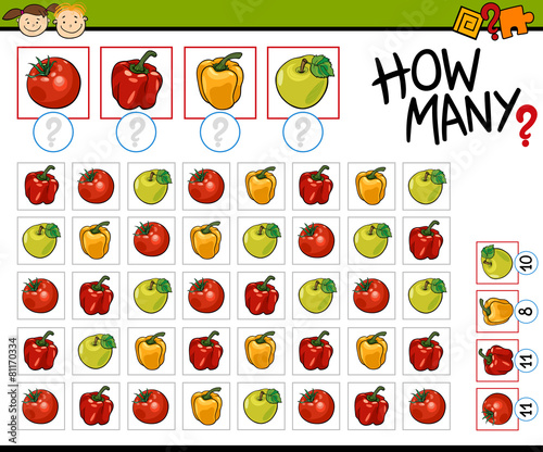 counting game cartoon illustration