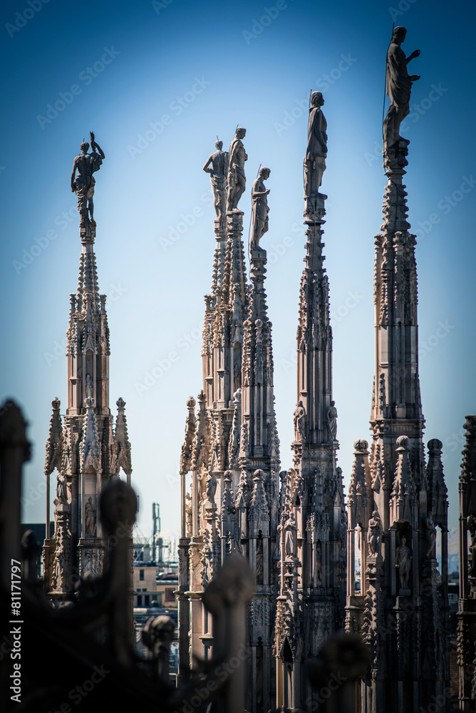 Duomo Milan - roof steeples