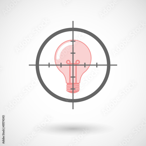 Crosshair icon with a light bulb