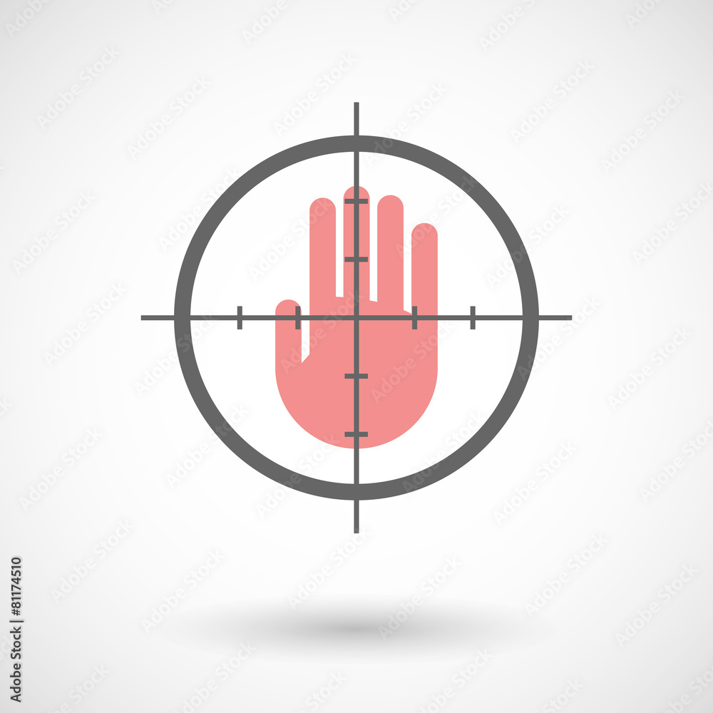 Crosshair icon with a hand Crosshair icon with a hand
