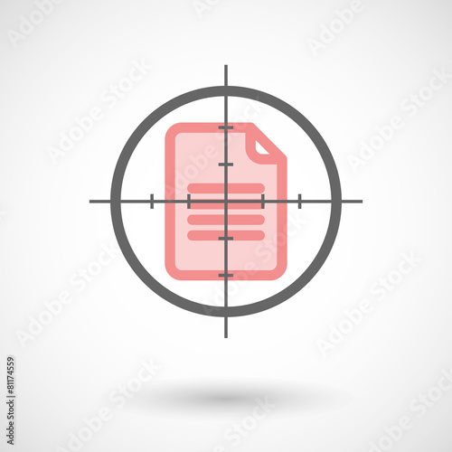 Crosshair icon with a document
