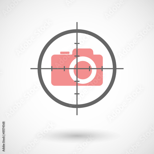Crosshair icon with a camera
