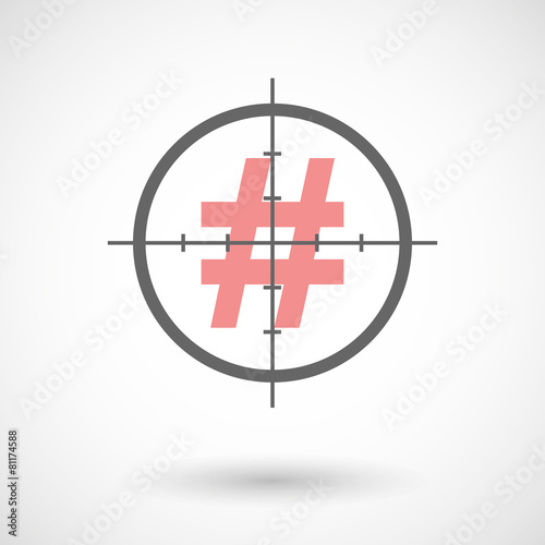 Crosshair icon with a hash tag