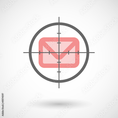 Crosshair icon with an envelope