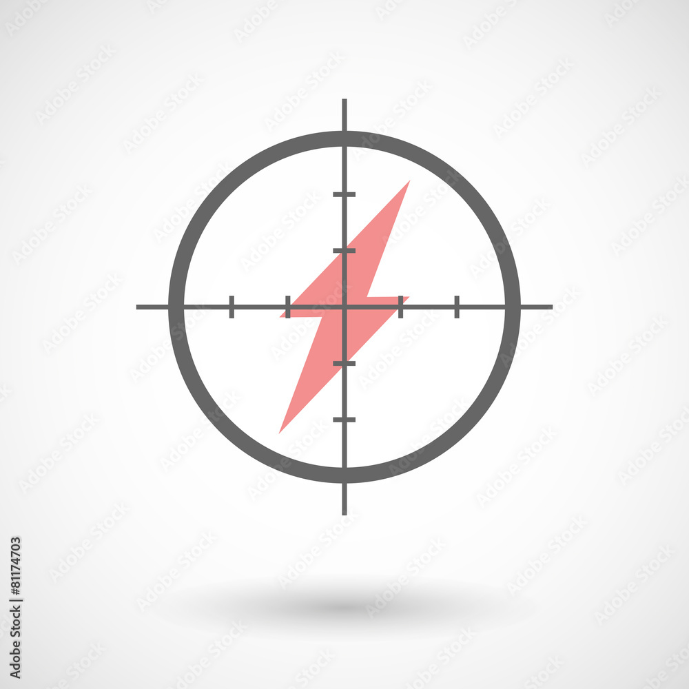 Crosshair icon with a lightning Crosshair icon with a lightning
