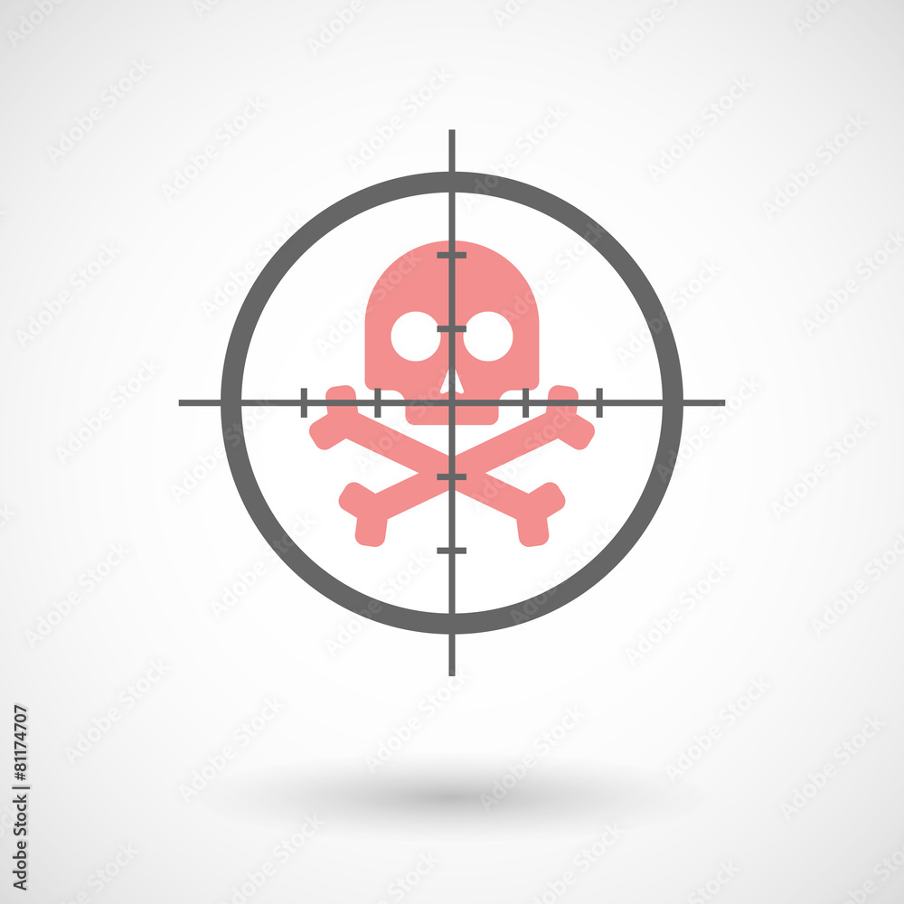 Crosshair icon with a skull Crosshair icon with a skull