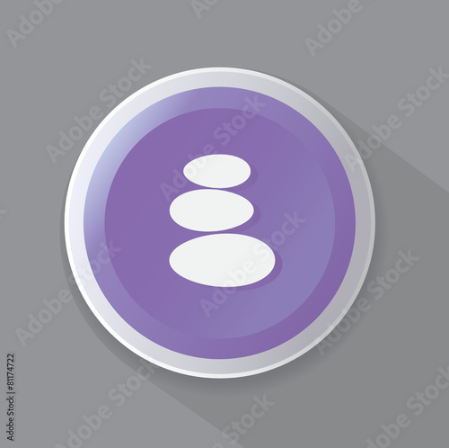 violet spa stones button