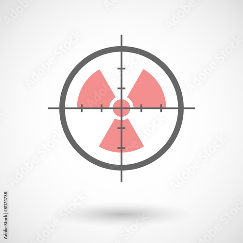 Crosshair icon with a radio activity sign