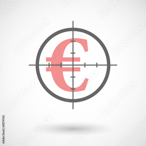 Crosshair icon with an euro sign