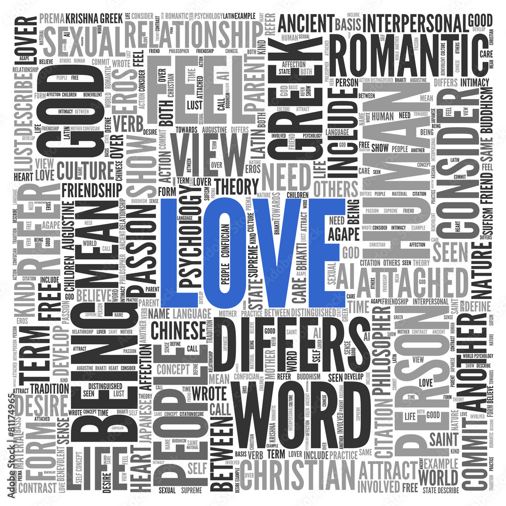 Obraz premium LOVE Concept Word Tag Cloud Design