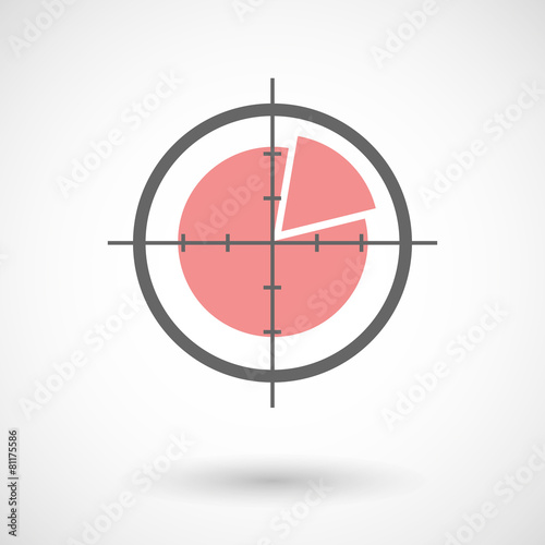 Crosshair icon with a pie chart