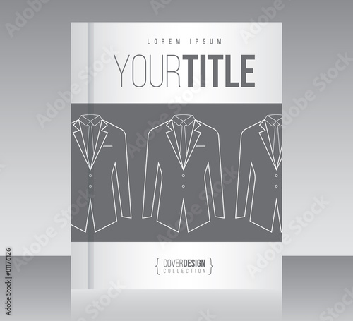 Cover design vector template, minimal style