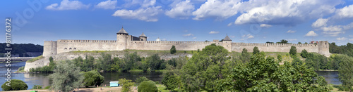 Ivangorod fortress at the border of Russia and Estonia