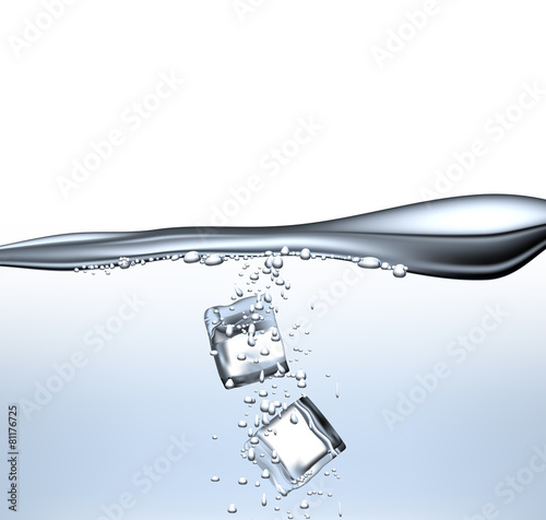 Vector water with ice