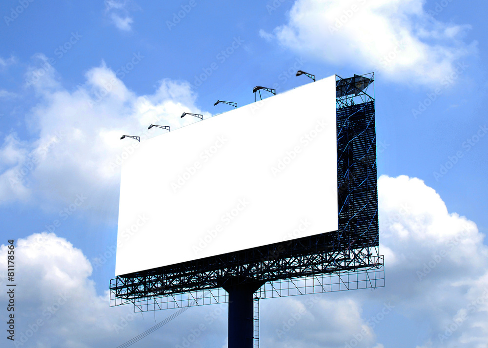 Blank billboard ready for new advertisement Blank billboard ready for new advertisement