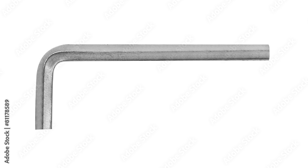Hexagon wrench on white background Hexagon wrench on white background