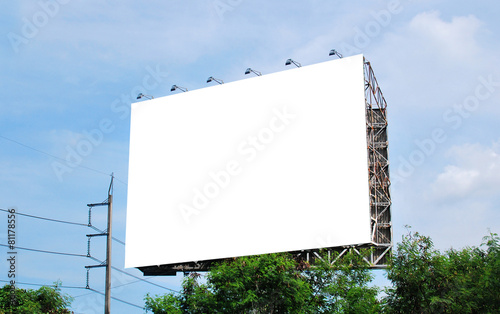 Blank billboard ready for new advertisement