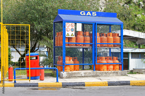 Obraz na płótnie Home gas bottles