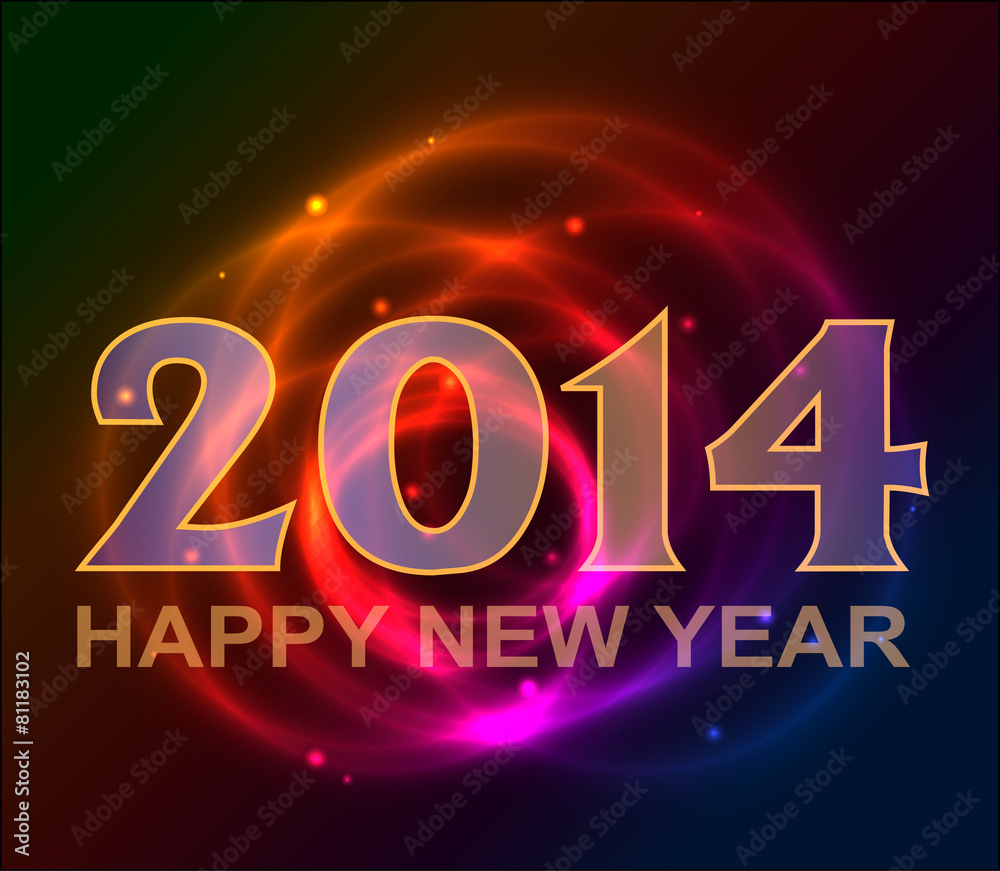 Happy New Year background with plasma, neon Happy New Year background with plasma, neon