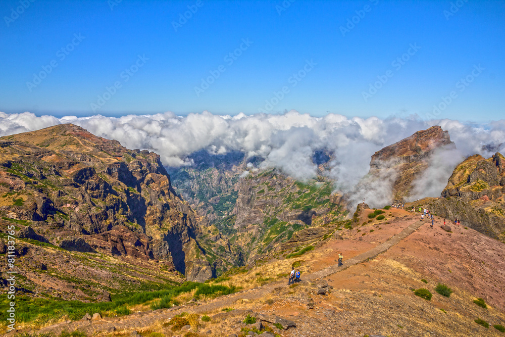 Madeira island, Portugal. Peak Ariero, Pico Arierio Madeira island, Portugal. Peak Ariero, Pico Arierio