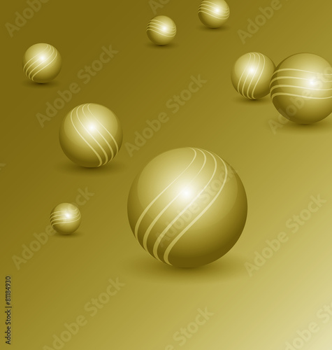 Abstract technology background with balls