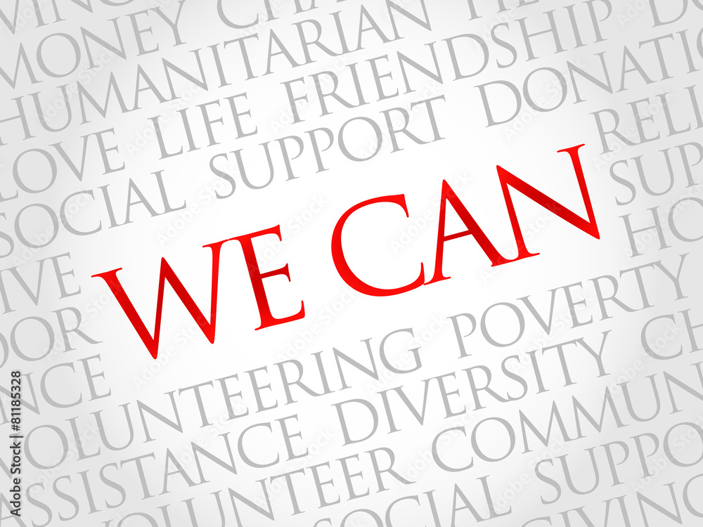 We Can, word cloud concept We Can, word cloud concept