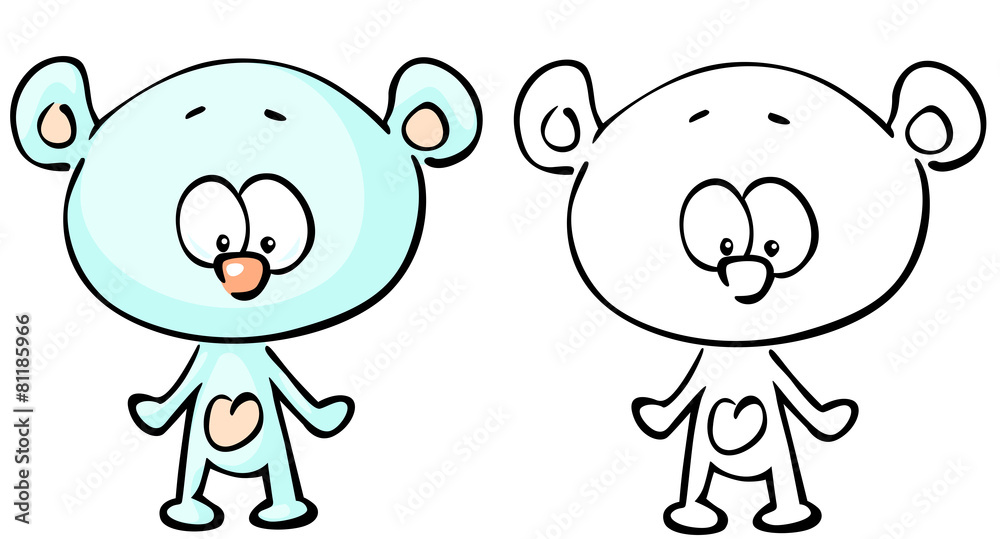 Obraz premium teddy bear coloring book