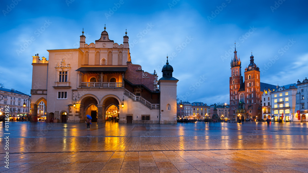 Main square in Krakow.