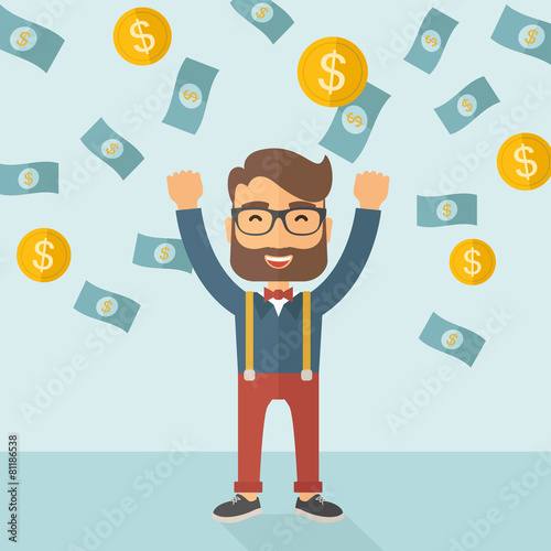 Young happy businessman