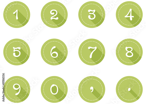number buttons set 0704